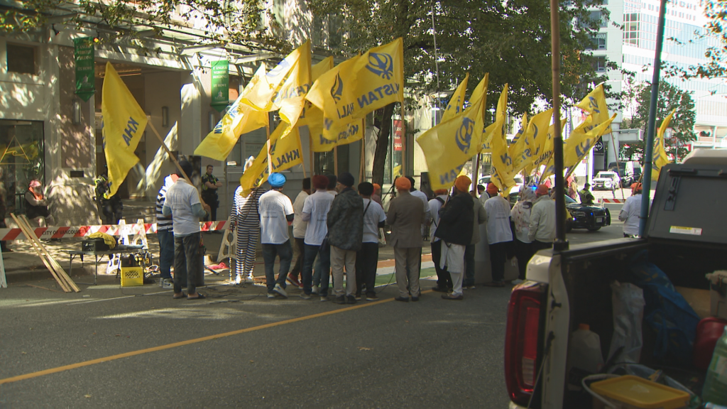 Nijjar protest outside Indian Consulate