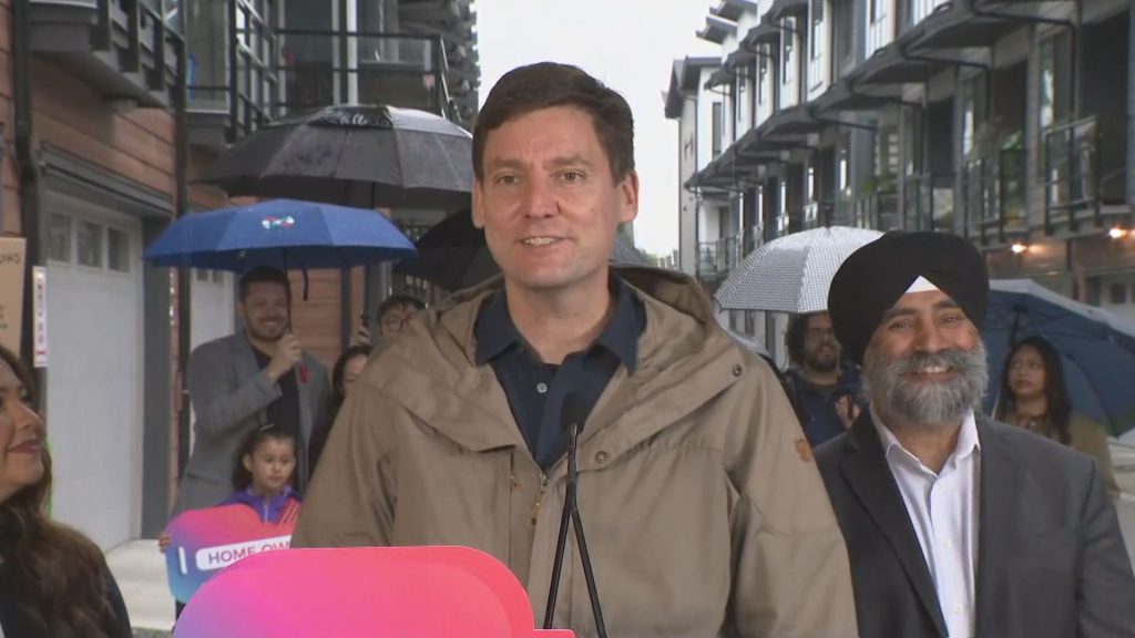 BC NDP Leader David Eby is promising the party will provide 25,000 new homes at 60 per cent of market value to help British Columbians put a roof over their head.