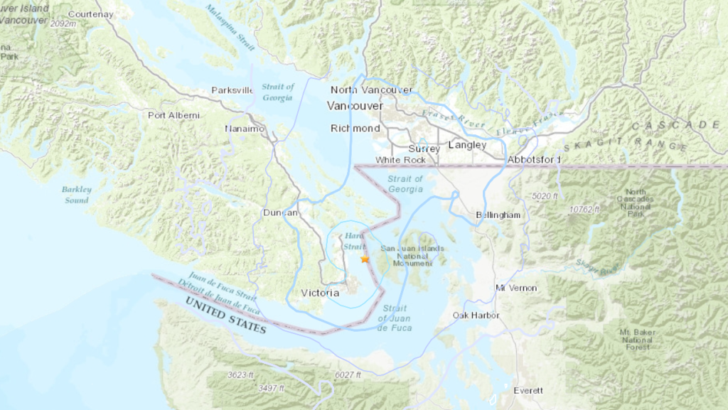 The United States Geological Survey agency says it recorded the quake at a magnitude of 4.