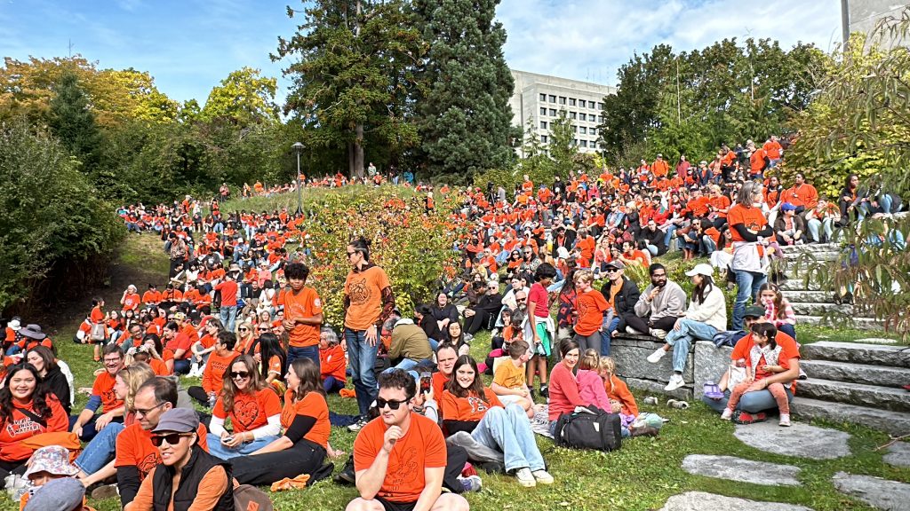 Crowds gather at UBC to honour National Day of Truth and Reconciliation