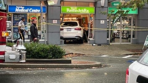 Driver smashes through North Vancouver pharmacy