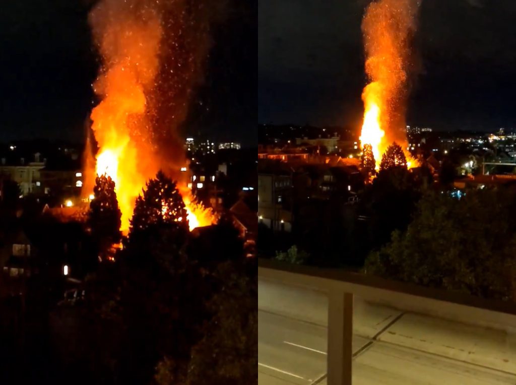 Multiple houses engulfed in East Vancouver blaze