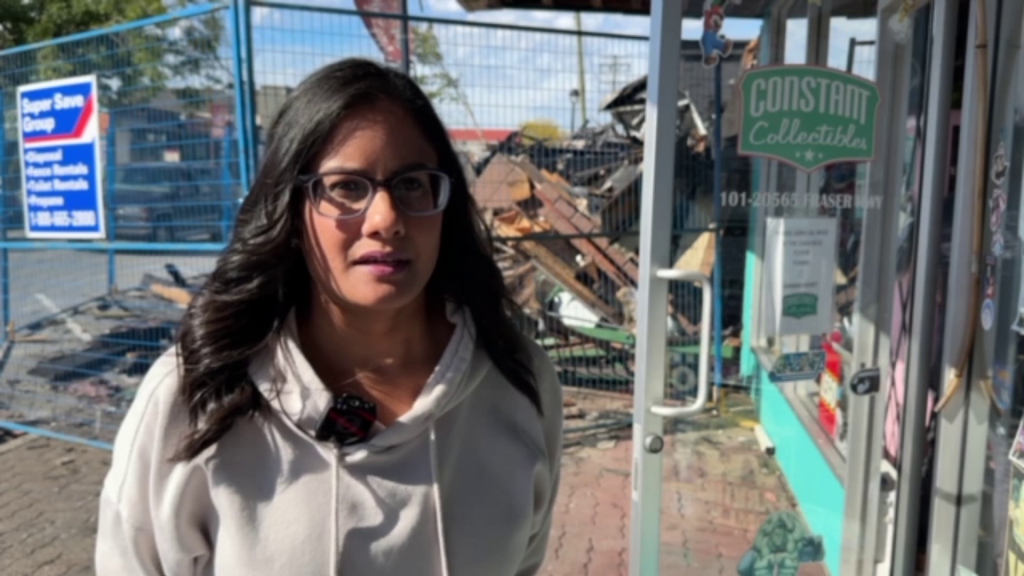 Jovita Gale stands outside her store in Langley