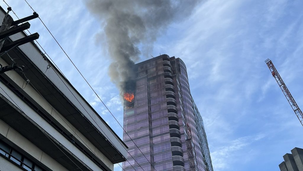 Fire in a Vancouver high-rise building