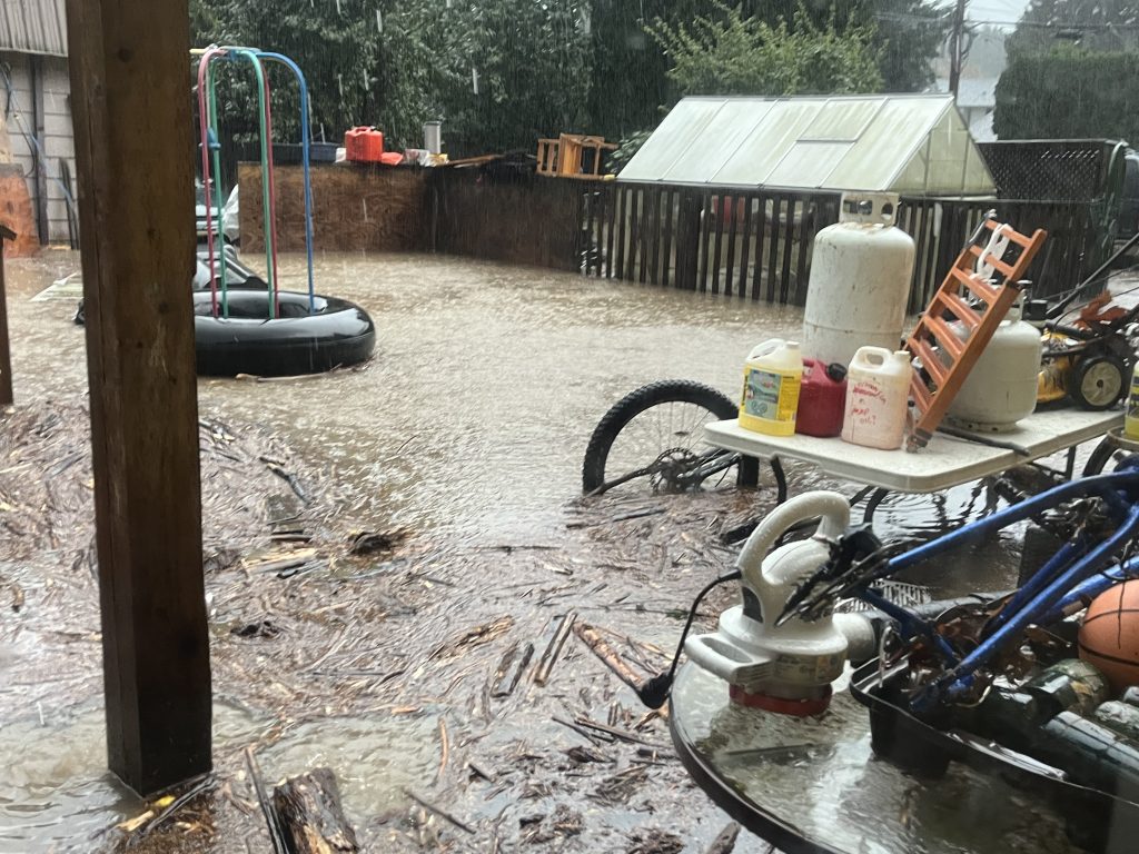 Clean up from the atmospheric river continues in Port Coquitlam