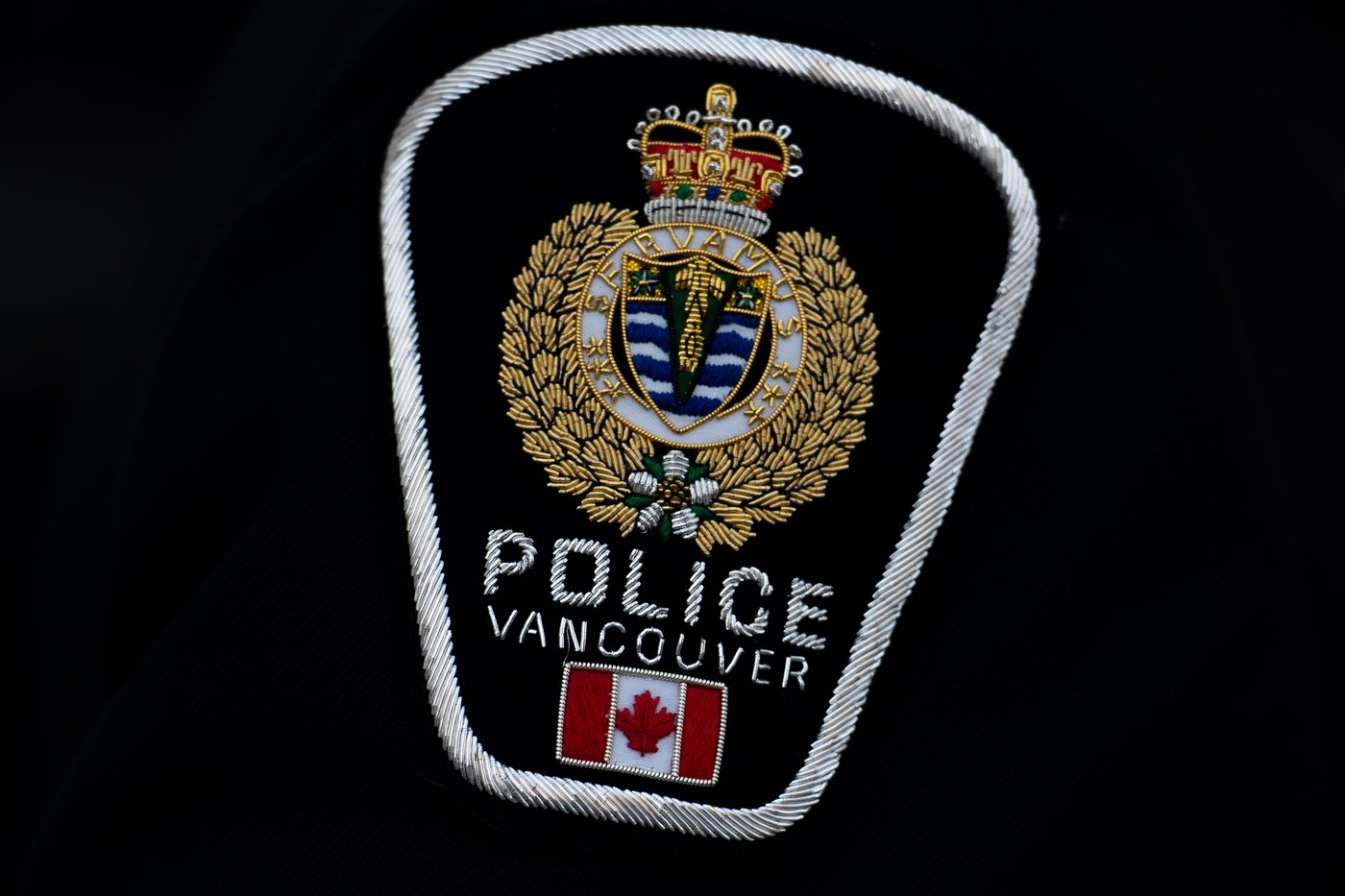 Police in Vancouver say they've launched a hate crime investigation after a clash between protesters with opposing views on war in the Middle East. A Vancouver Police Department patch is seen in Ottawa, on Sunday, Sept. 29, 2024. THE CANADIAN PRESS/Spencer Colby