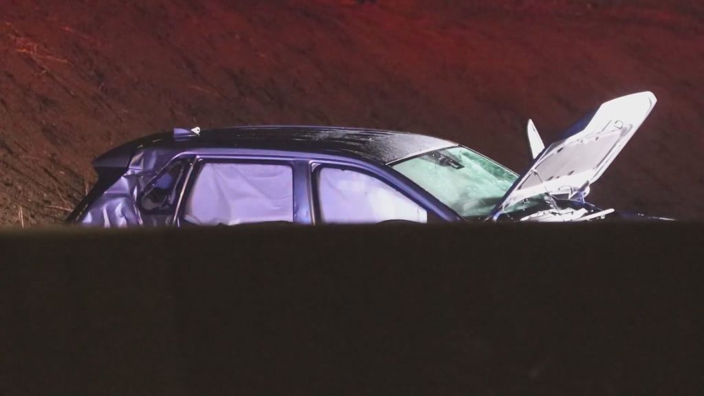 A multi-vehicle crash closed Highway 1 in Burnaby on Tuesday, Nov. 12. (Credit Shane MacKichan)