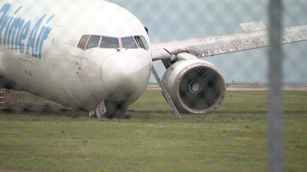 Amazon cargo jet reported 'flight control problem' before sliding off Vancouver runway