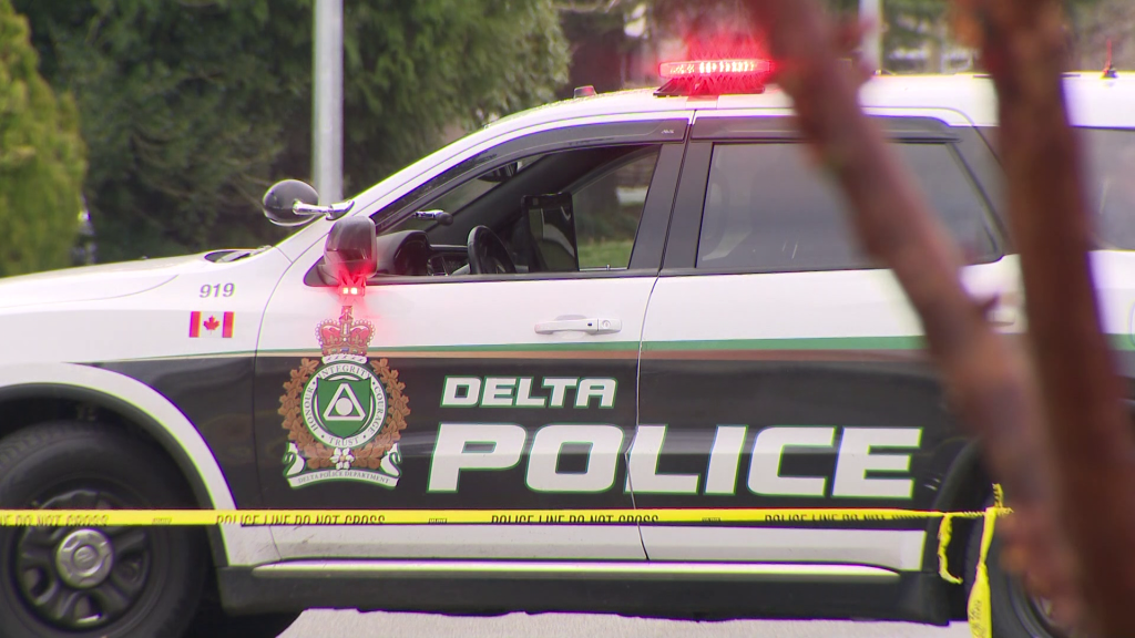 Delta Police on scene of a shots-fired call near 92 Avenue near 114 Street