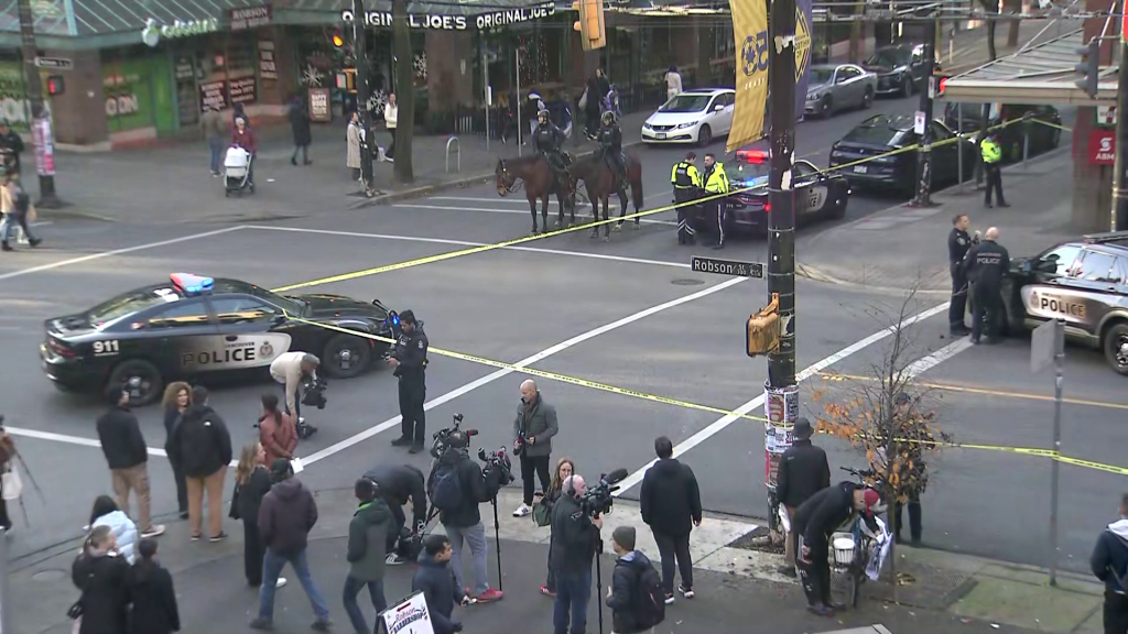 Vancouver Police officers responded to a "violent" incident that left multiple people injured Wednesday. (CityNews Image)