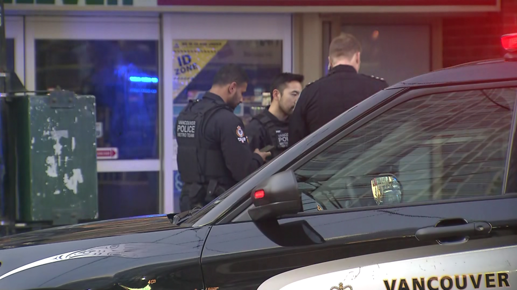 Vancouver Police officers responded to a "violent" incident that left multiple people injured Wednesday. (CityNews Image)