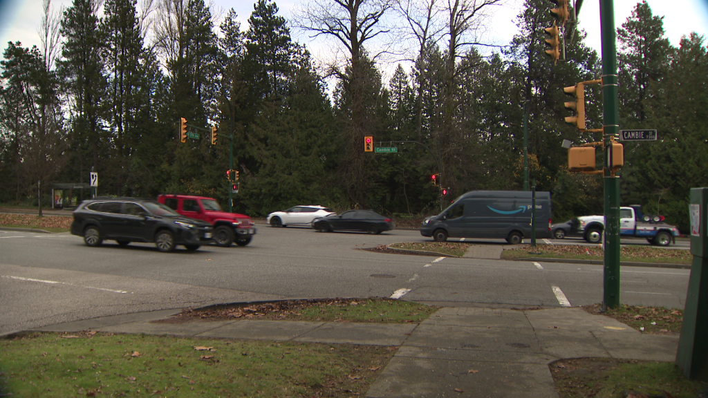 The intersection of Cambie and W 57th in Vancouver on Wednesday December 11, 2024.