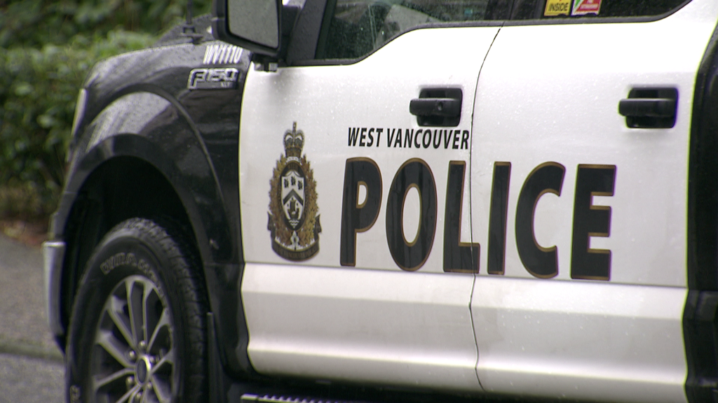 West Vancouver Police on scene of a homicide on Friday December 13, 2024.