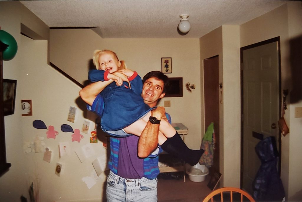 Ashley Gould and her uncle Ed Bakker. Gould and her family are searching for a package Bakker sent to her family just days before his death. (Supplied)