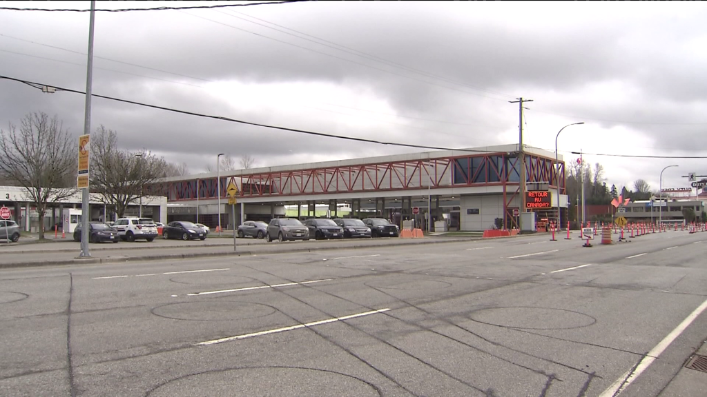 The Pacific Highway Port of Entry in Surrey on Sunday January 5, 2024.