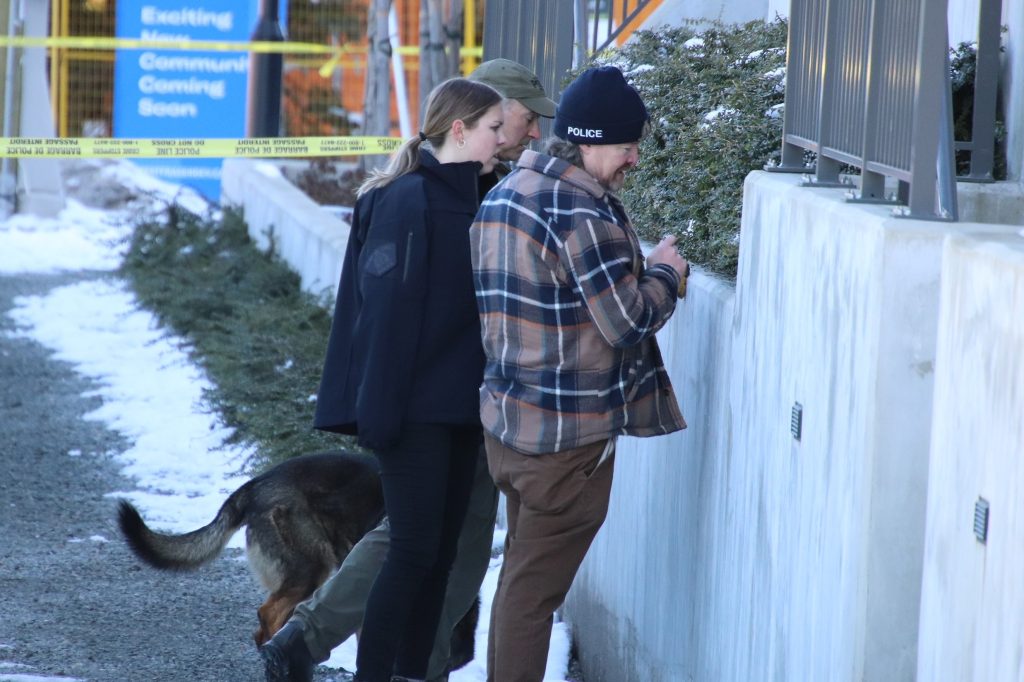 Coquitlam RCMP inspect the scene