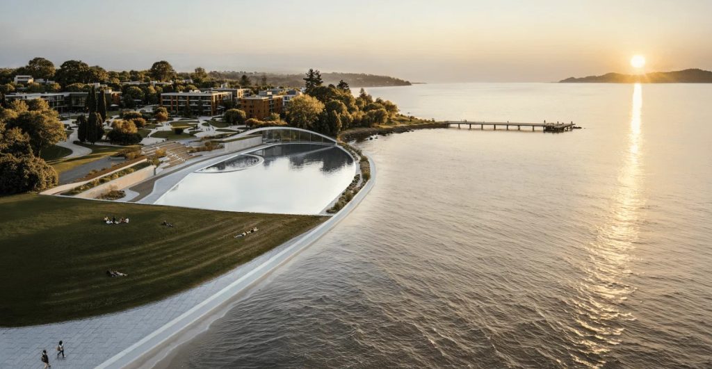 With the long-term future of Vancouver's iconic Kits Pool in doubt, a local architectural rendering studio has shared some of its own ideas.