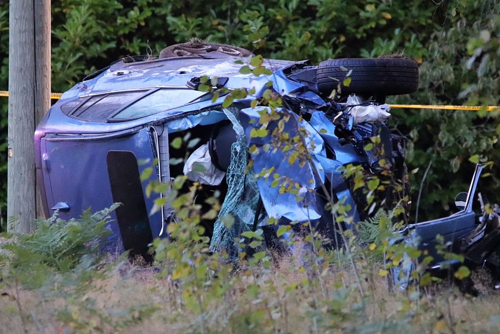 Two vehicles destroyed in a fatal crash in Langley