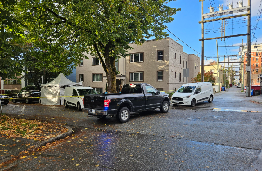 A large police presence was reported at West 13th Avenue and Granville Street in Vancouver’s Fairview neighbourhood around 4 p.m. Saturday.