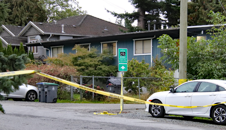 Police investigate shots fired at a home in Surrey