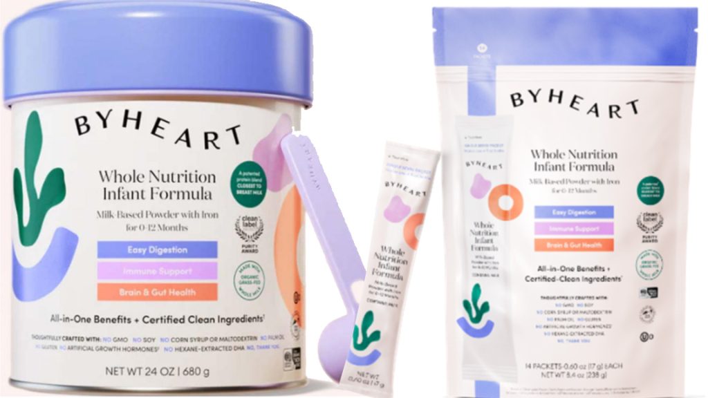 Packages of ByHeart Whole Nutrition Infant Formula that the CFIA warns may be contaminated with botulism. CFIA/HO