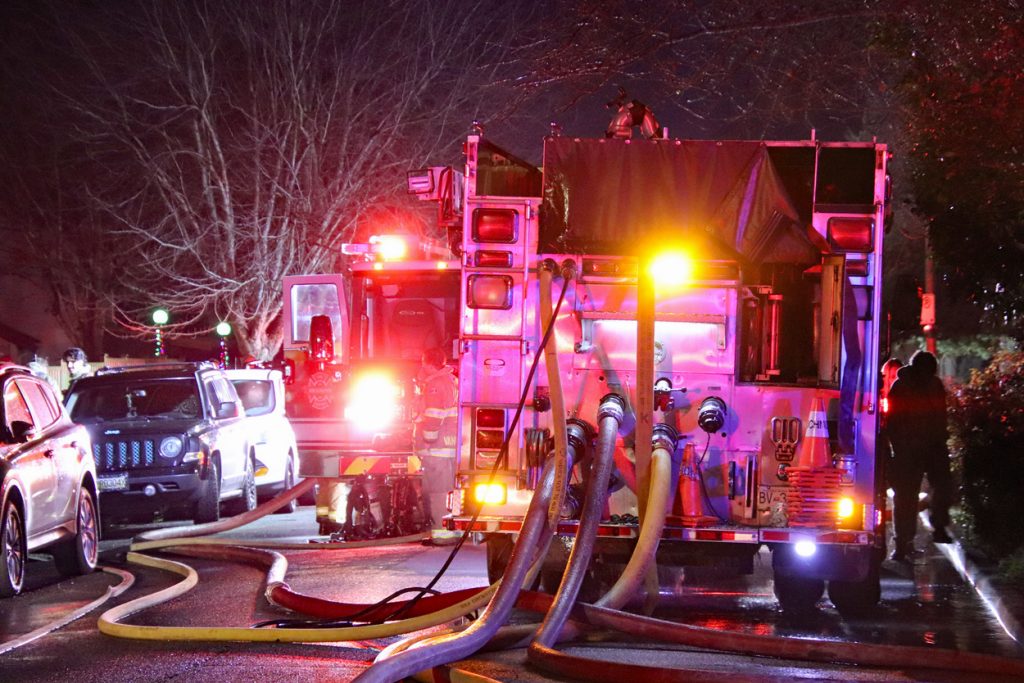 Crews respond to a massive fire at a condo building