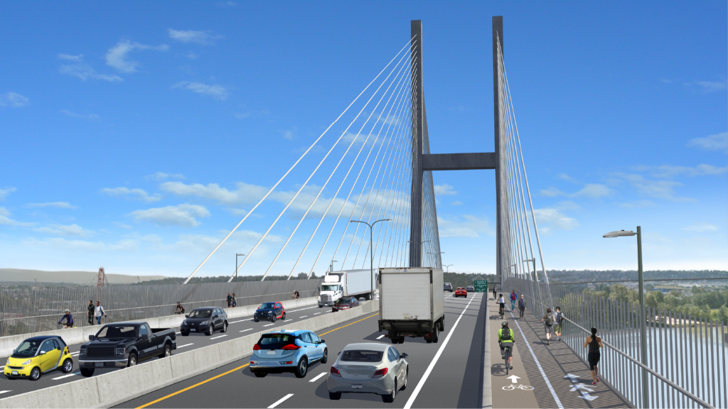 An artist's rendering of the new bridge deck. 