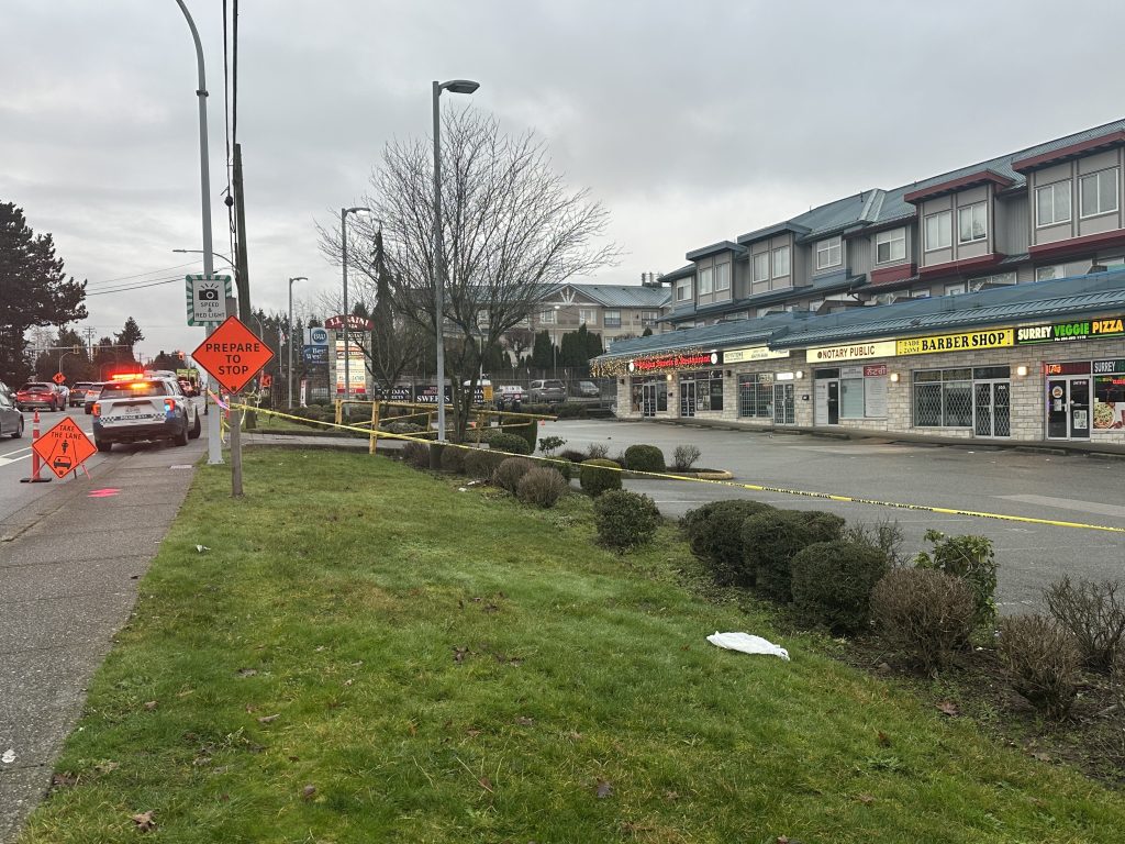 Police investigate shots fired at a Surrey restaurant