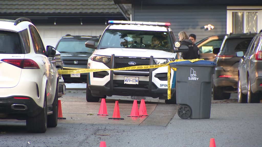Police respond to shots fired at a house in Surrey