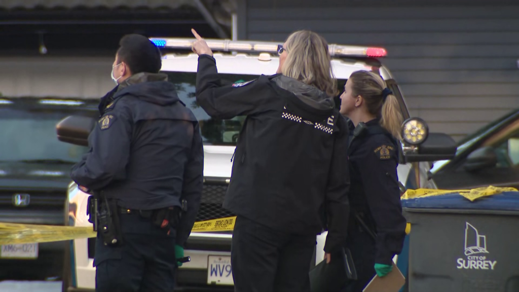Police respond to shots fired at a house in Surrey