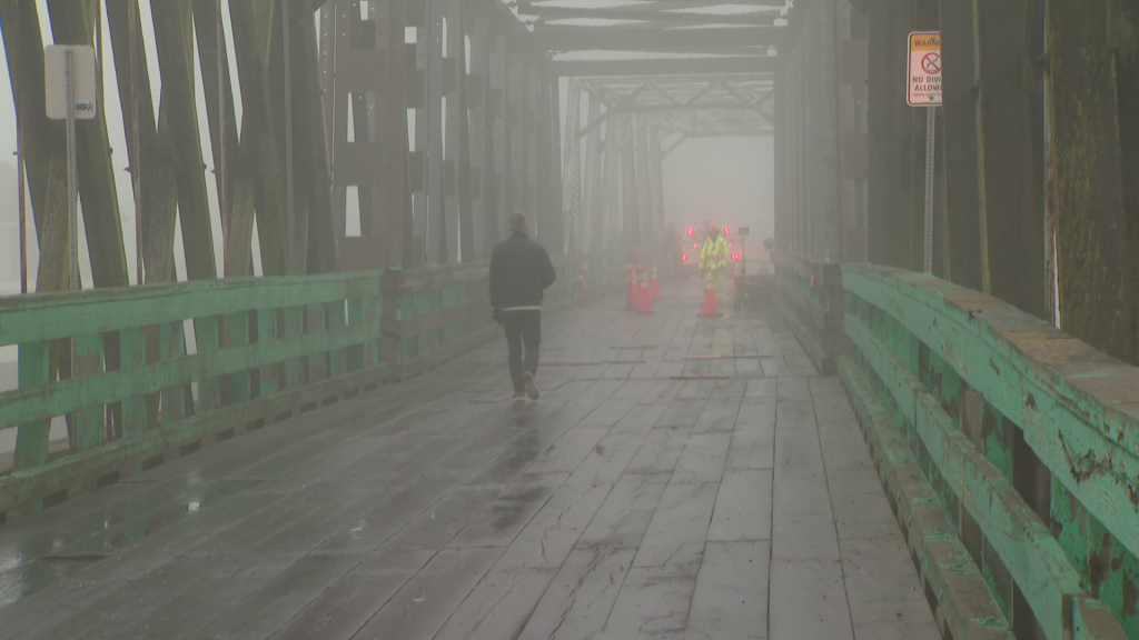 The Westham Island Bridge in Delta on Jan. 21, 2026.