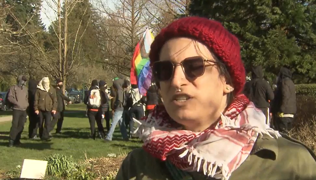 OneBC event protester L.