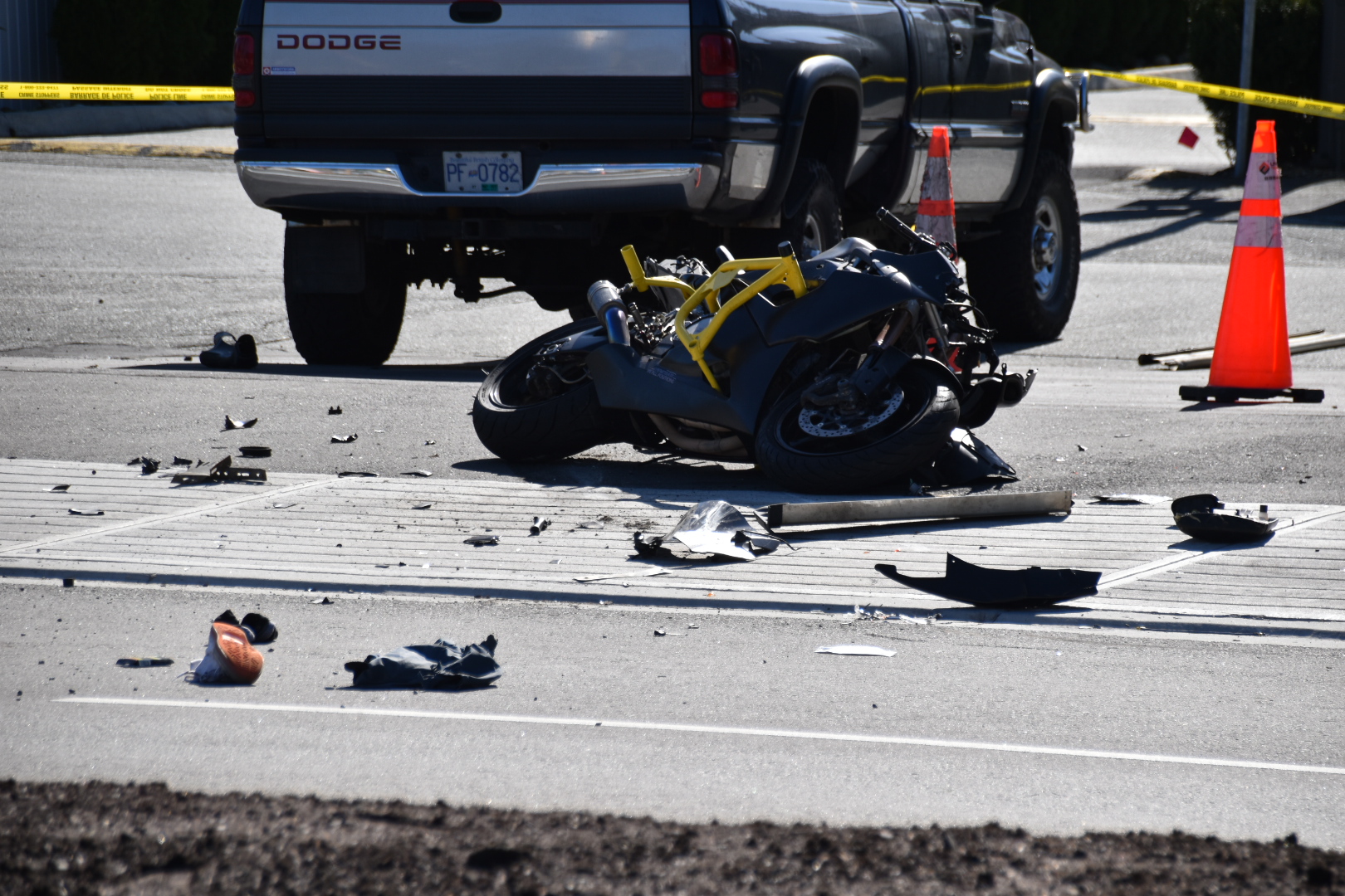 Motorcyclist seriously injured after crash in Langley