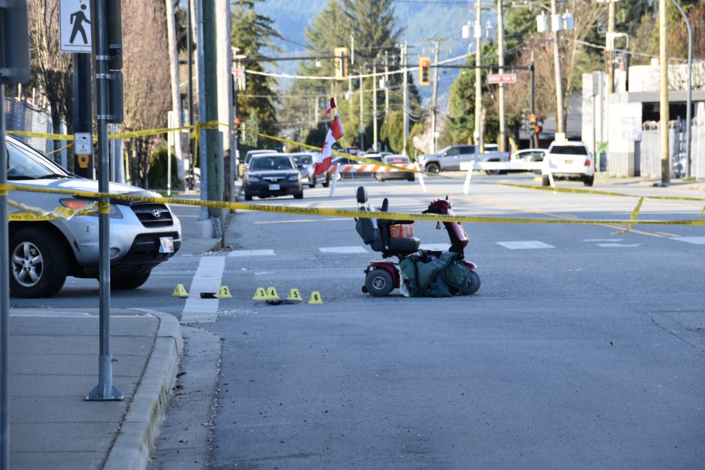 Police on scene of a collision near 119 Avenue and 228th Street on Monday March 9, 2026.