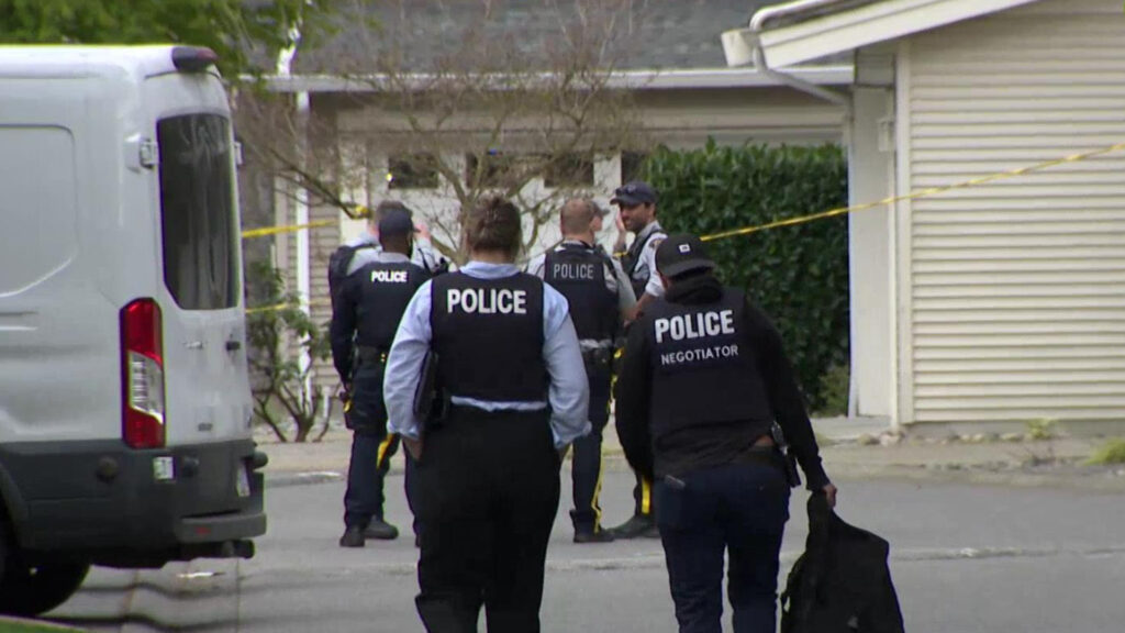 Langley RCMP investigate a stabbing near 199th Street and 64th Avenue on Thursday April 16, 2026.