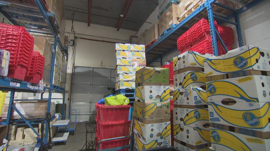 Cooler at Friends In Needs food bank.