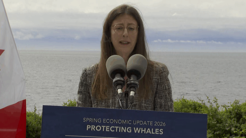 Esquimalt—Saanich—Sooke MP, and Secretary of State (Seniors) Stephanie McLean speaks on Tuesday May 19, 2026. (CityNews Image)
