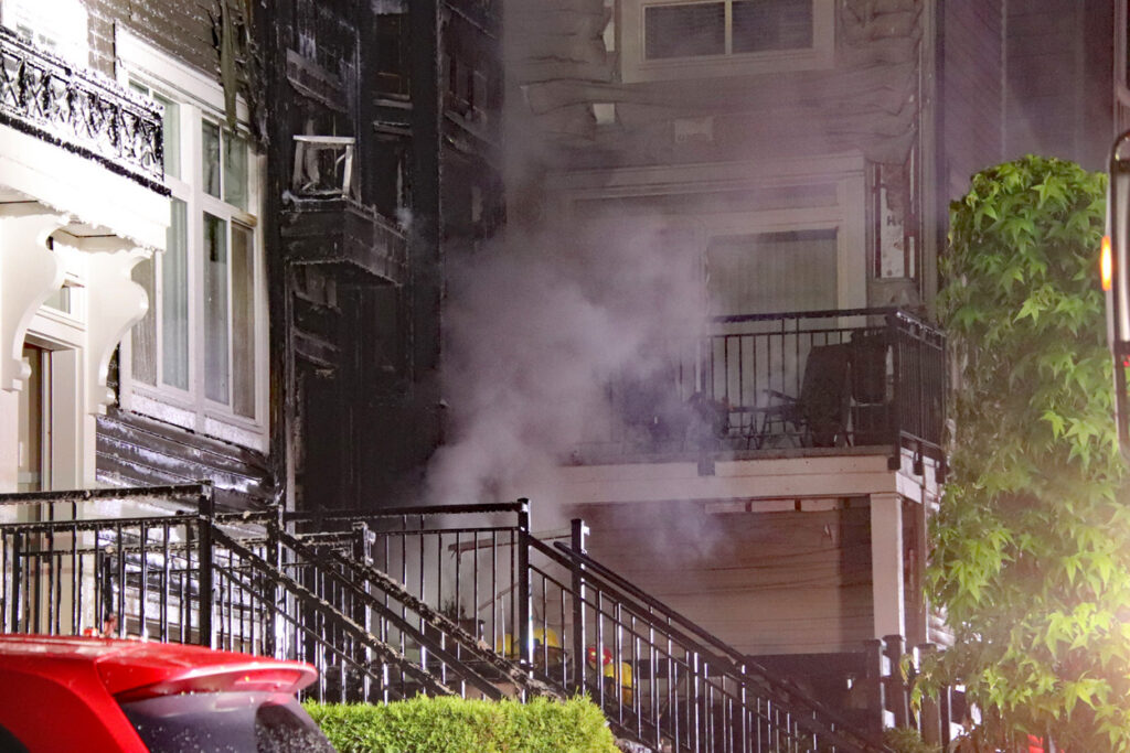 townhouse fire in Surrey