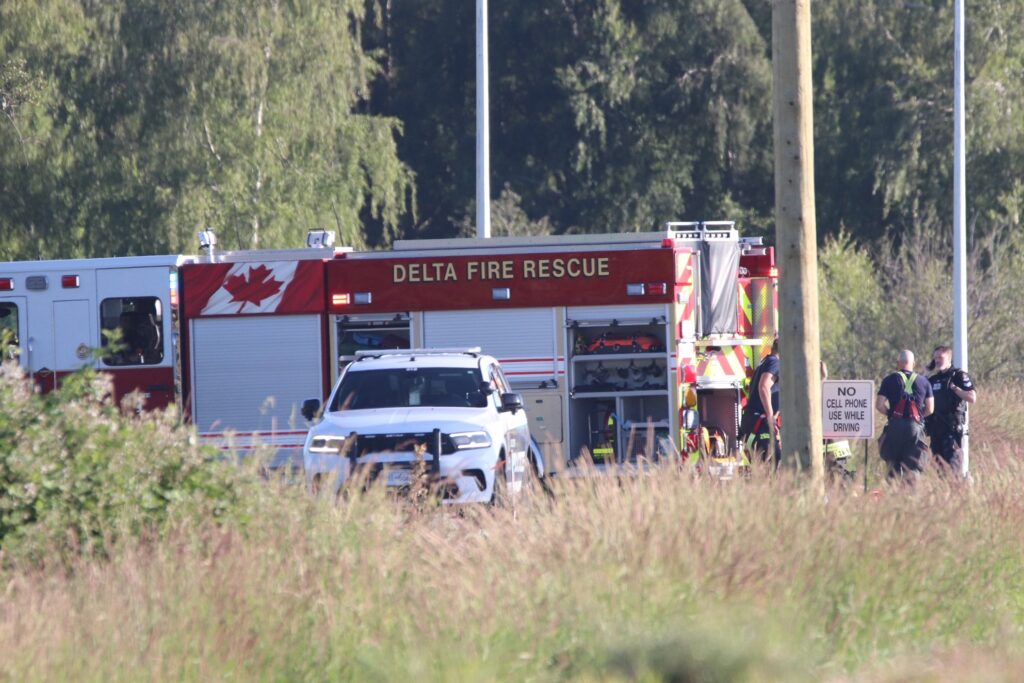 The driver of a pick-up truck has died after a single-vehicle crash in Delta Friday morning, police say.