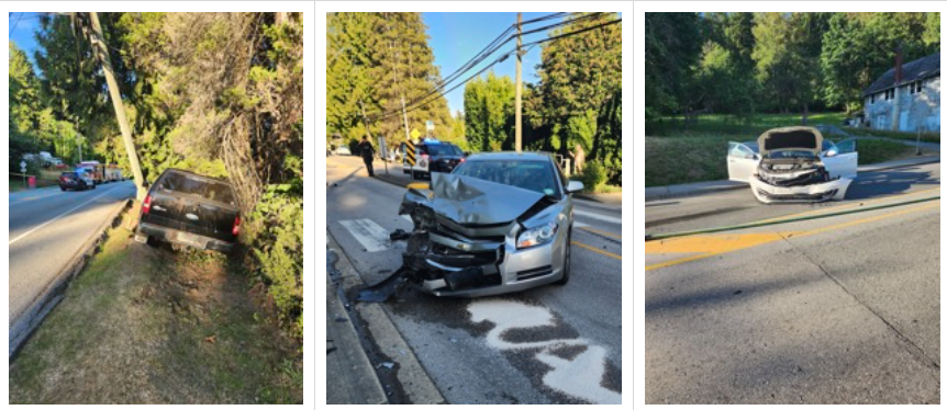 three car collision in Port Moody