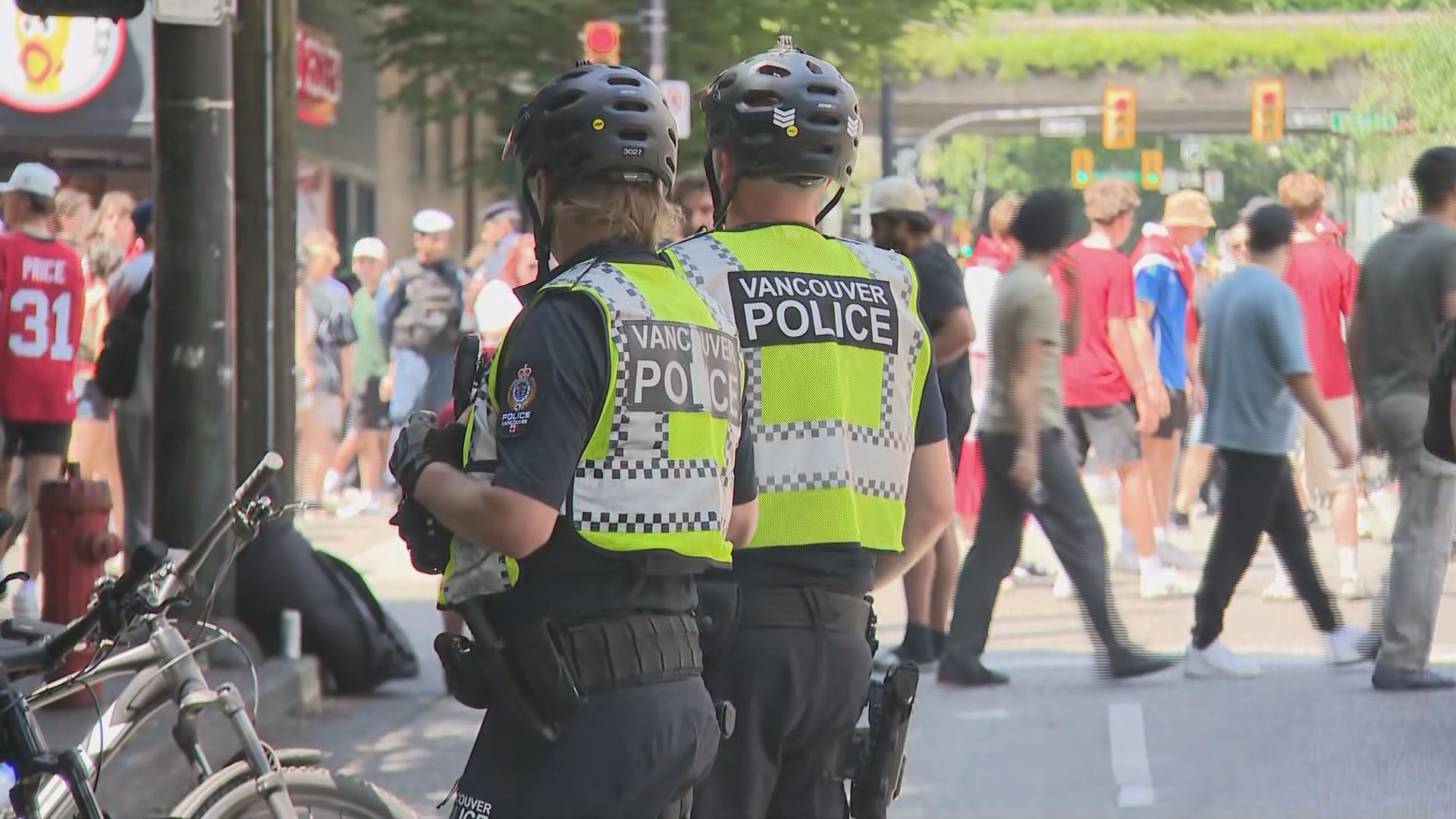 The Vancouver Police Department is seen during the FIFA World Cup.