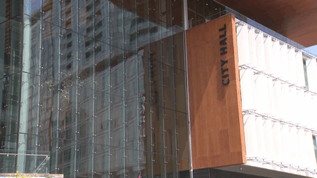 The exterior of Surrey City Hall is seen on Tuesday July 14, 2026. (CityNews Image)