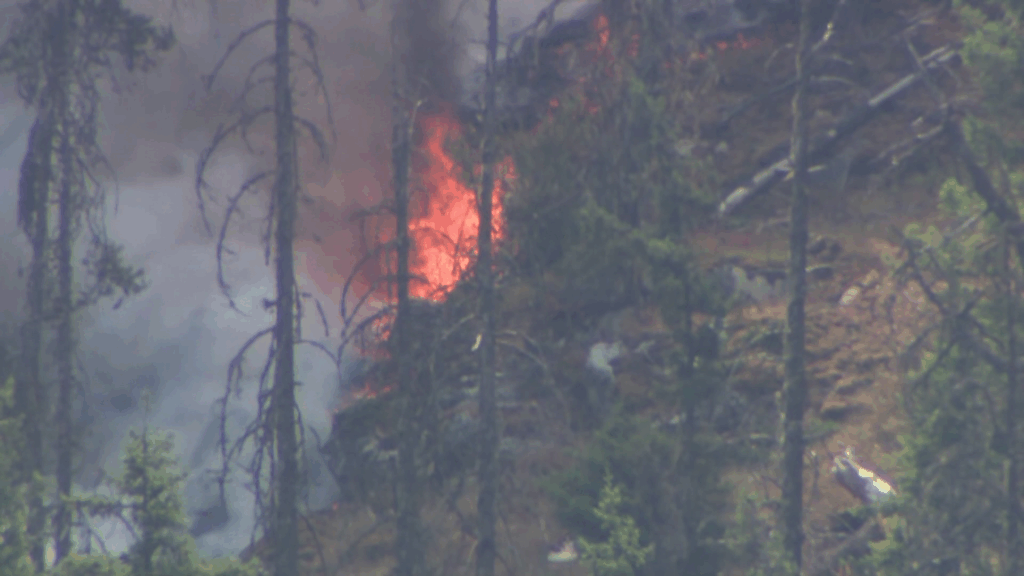 A wildfire is seen in Pemberton, B.C. on Thursday July 16, 2026.