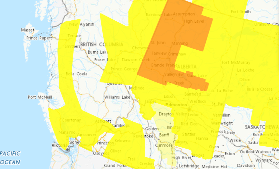 Heat warnings for extreme heat have been issued for much of southern British Columbia (Photo by Environment Canada)