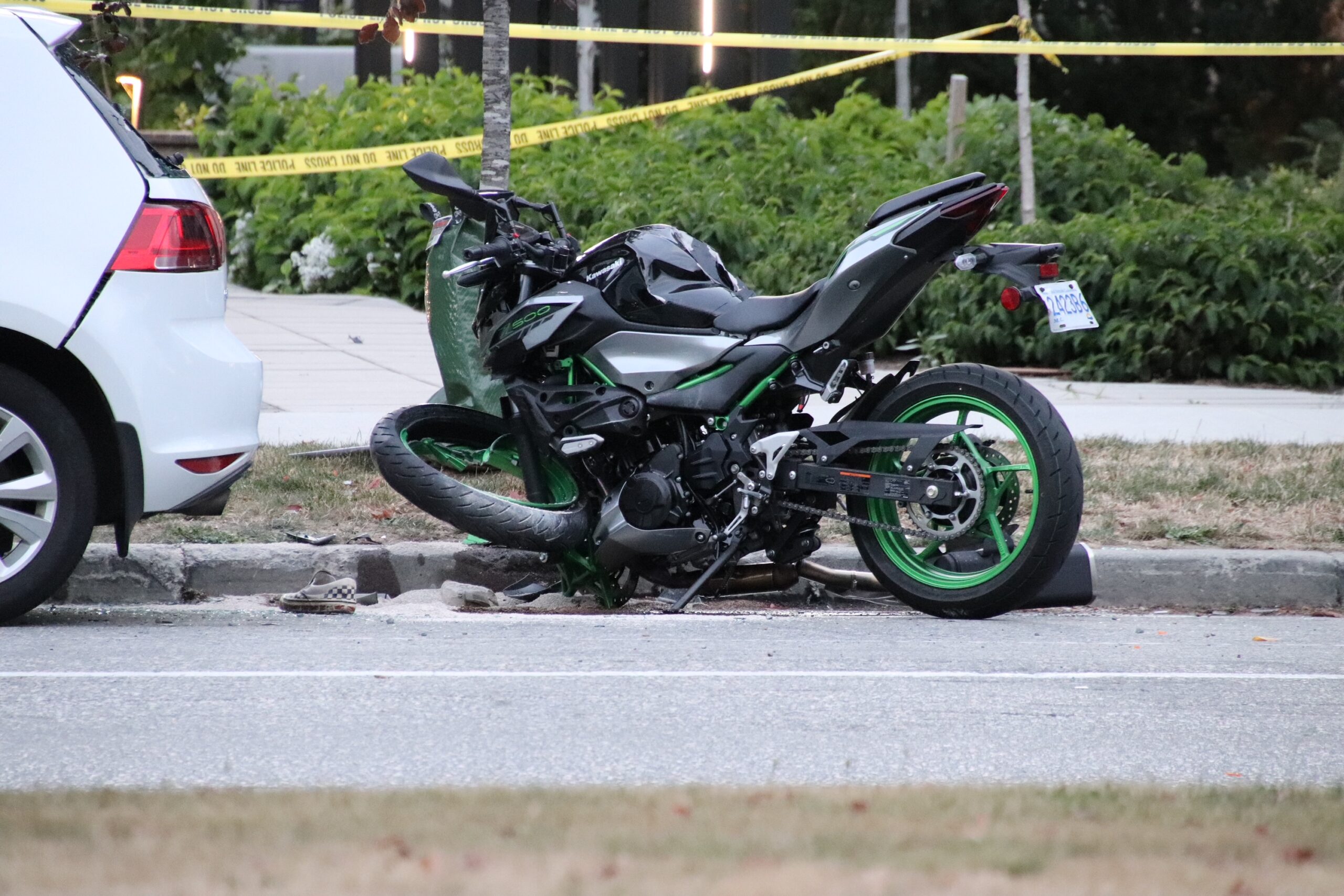 Motorcyclist collides with parked vehicle: VPD
