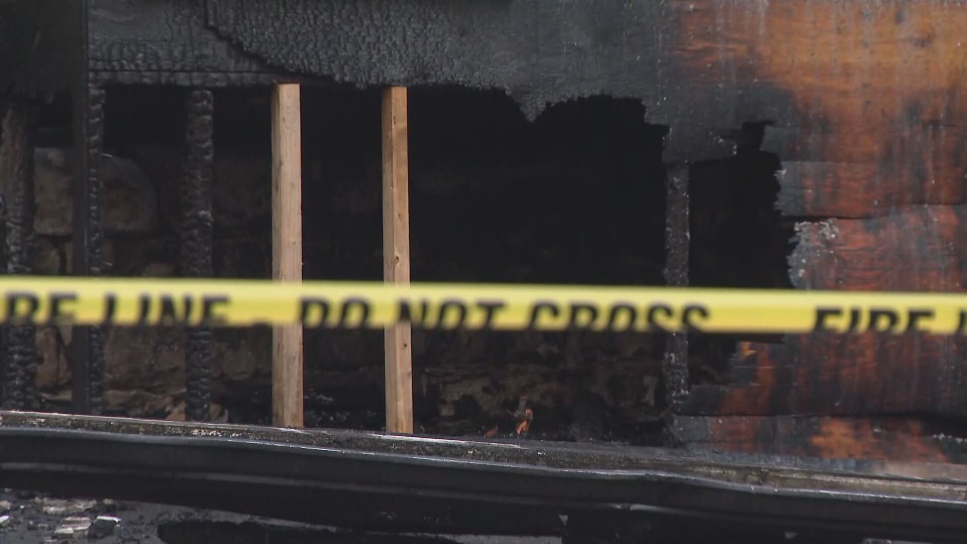 Vancouver Fire Rescue Service says 30 firefighters worked to knock down a blaze at a downtown convenience store early Monday morning. 